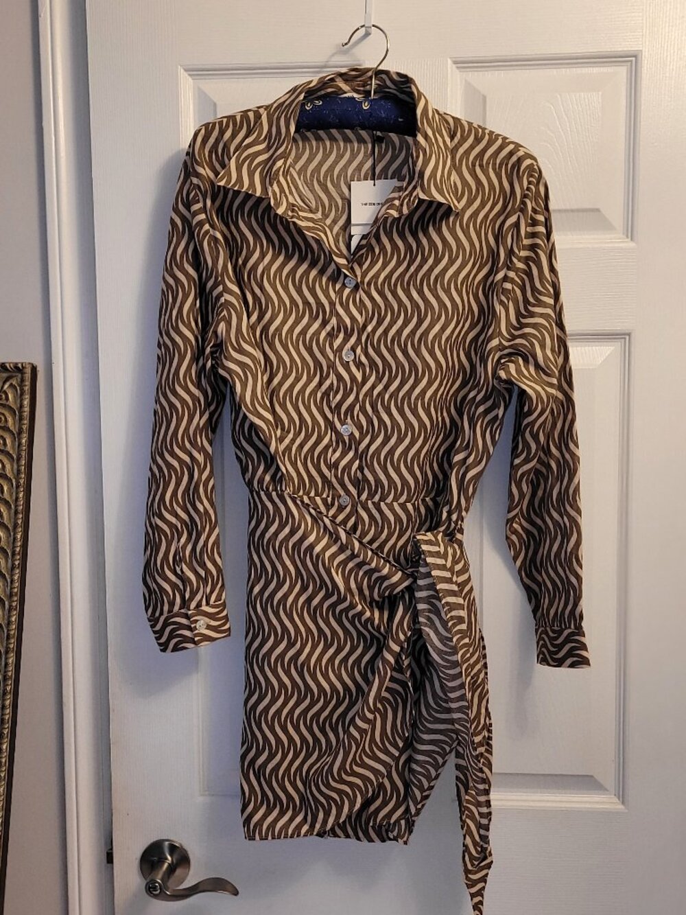 😎😎😎🎉NWT🎉Zara The Zoe Wrap Mini Dress - Picture 3 of 7